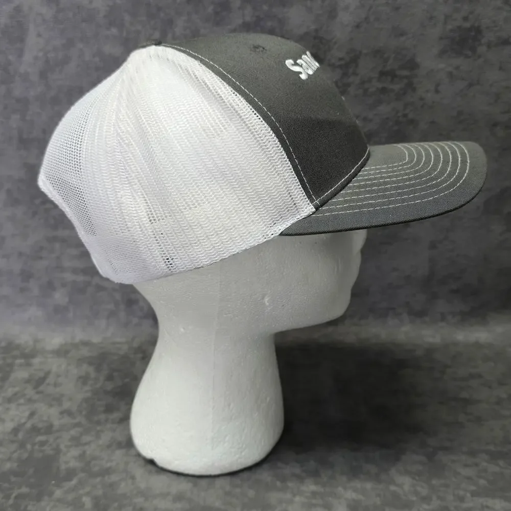 Sanctuary Beaker Gray White Trucker Hat Dutchie Richardson Adjustable Strap Cap